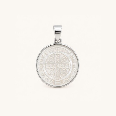 Medalla San Benito Nacar - Plata 925 Medalla San Benito Nacar - Plata 925