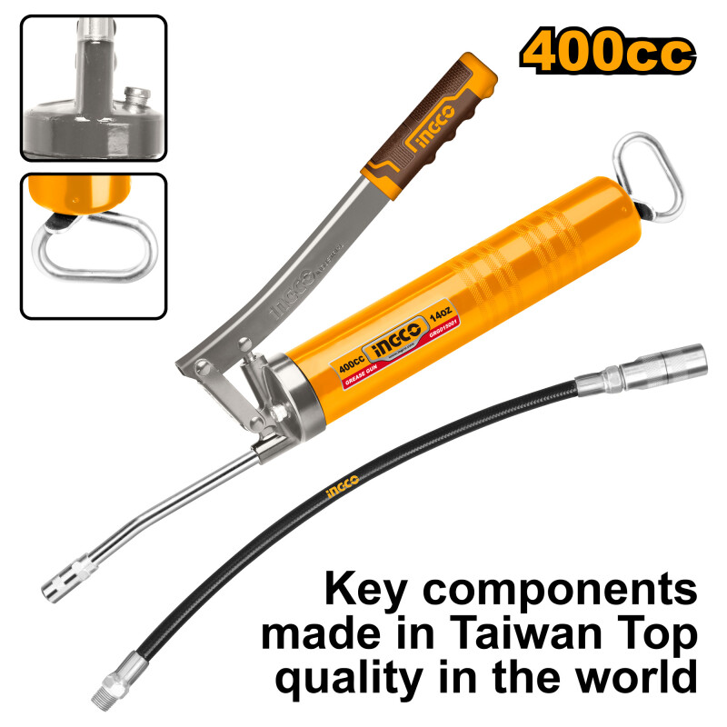 ENGRASADOR PISTOLA MANUAL 400CC INGCO GRG015001 ENGRASADOR PISTOLA MANUAL 400CC INGCO GRG015001