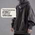 Canguro Buzo OverSize Capucha Cuello Frio Invierno Unisex Color Gris Talle L