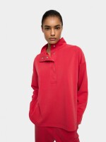 Sudadera Con Botones Tacto Suave rojo