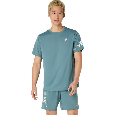 Polo Running Icon SS Top Hombre Foggy Teal
