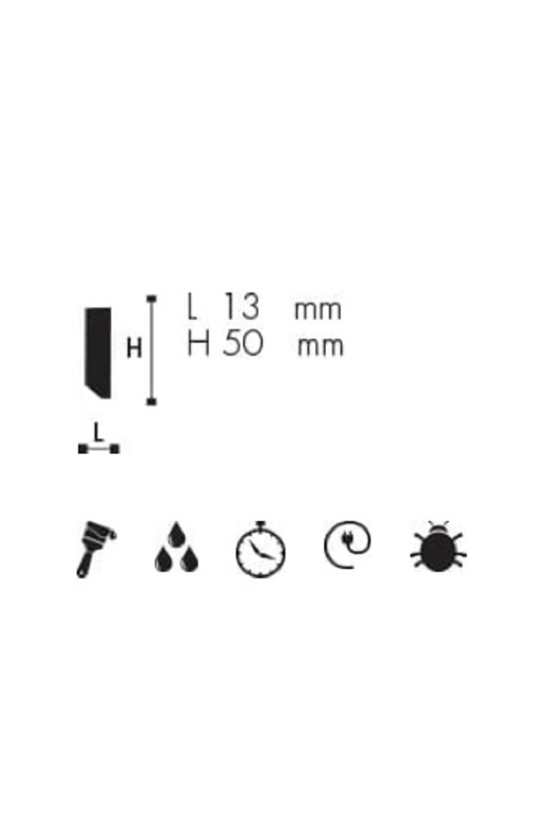 Zocalo WB5 ZOCALO EN POLIESTIRENO EXTRUIDO BLANCO WB5 (50X13X2440MM)