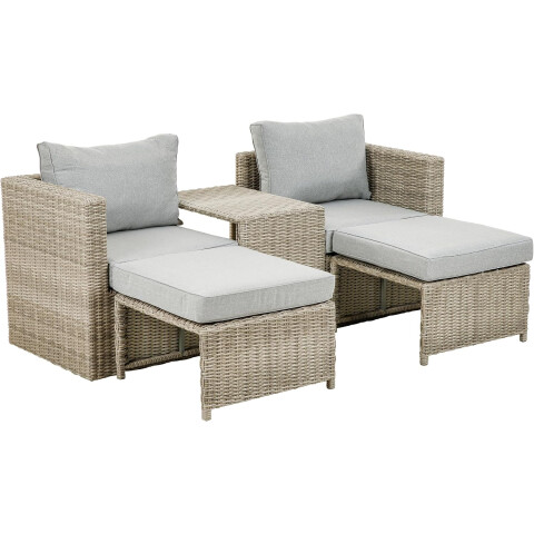 JUEGO DE PATIO PIPA RATAN MODULADO 5 PIEZAS JUEGO DE PATIO PIPA RATAN MODULADO 5 PIEZAS