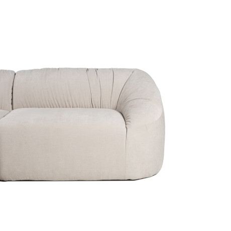 Sofá Popcorn - Tela Microfibra - 3 cuerpos T1569 (Beige)
