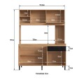 COCINA COMPACTA 4 PUERTAS 1 CAJON BEAUTY - ROVERE/GRAFITO COCINA COMPACTA 4 PUERTAS 1 CAJON BEAUTY - ROVERE/GRAFITO