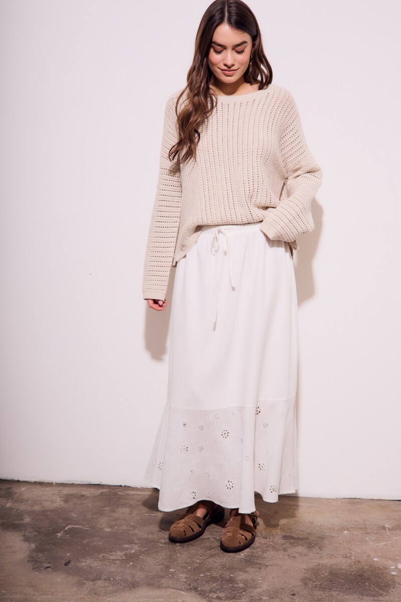 Falda Broderie Nácar