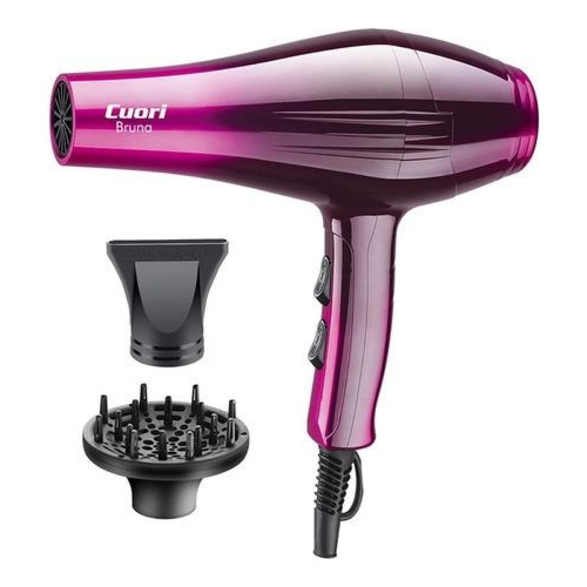 Secador de pelo Cuori Bruna 2000W + Accesorios - Violeta 