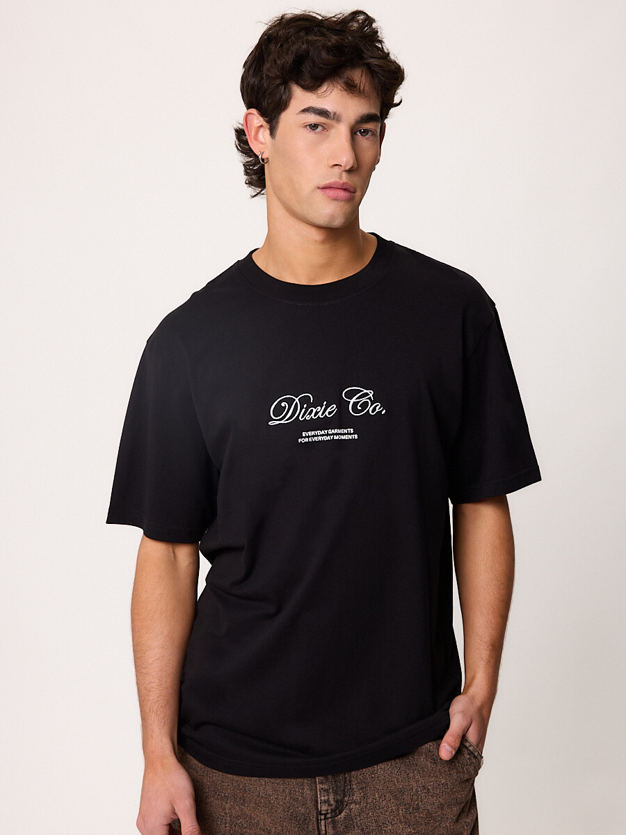 T-SHIRT M/C XIEDI DIXIE - Negro 