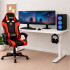 Escritorio Gamer Eléctrico + Silla Gamer 160kg BLANCO
