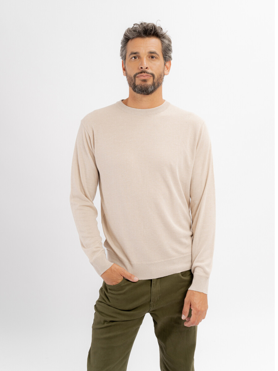 Buzo escote V Sauce - beige 