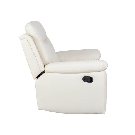 RECLINER 1 CUERPO SIMIL-CUERO NATURAL-BEIGE LEXUS CREMA