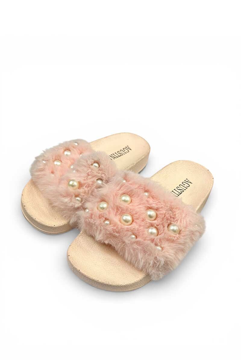 SANDALIA FAJA PELUDITA PERLAS KIDS Rosa
