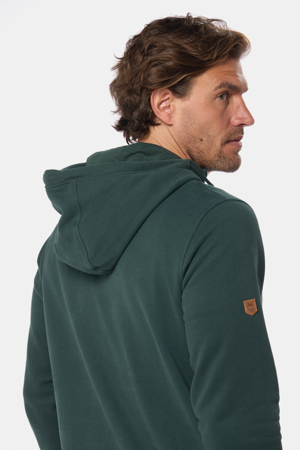 CANGURO DE FELPA MEDIO CIERRE Verde