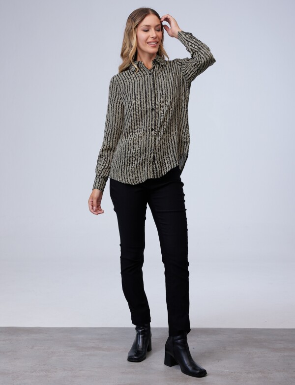 Camisa Espiga NEGRO/BEIGE