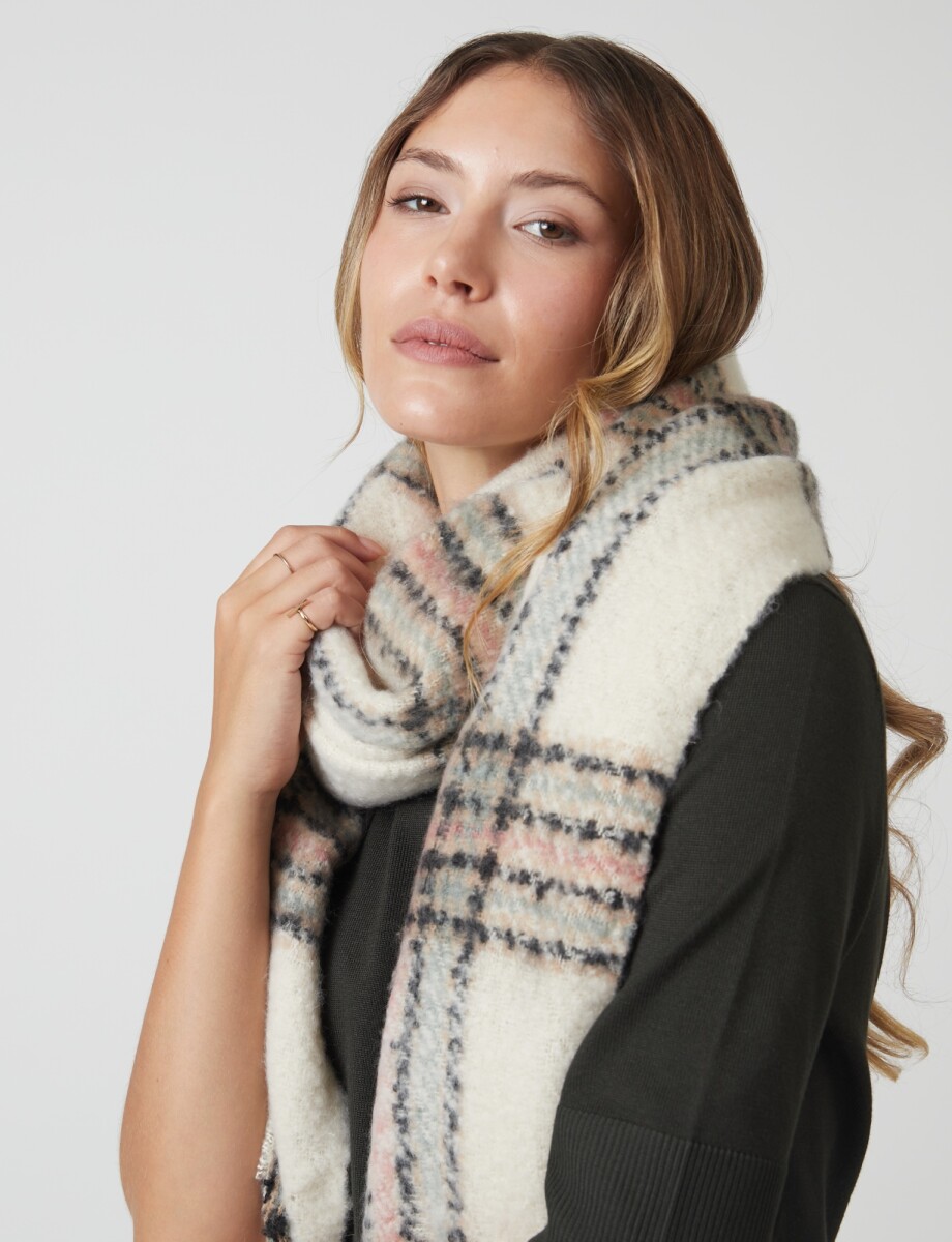 Bufandon Cuadros - Beige/multi 