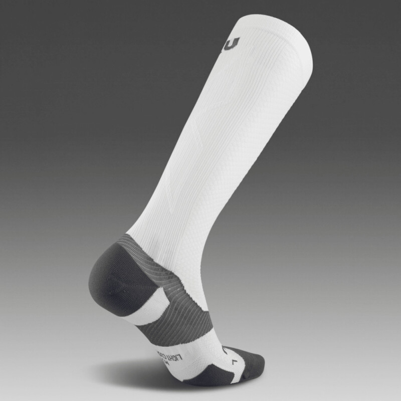 Vectr Light Cushion Full Length Compression Socks - Unisex White/grey