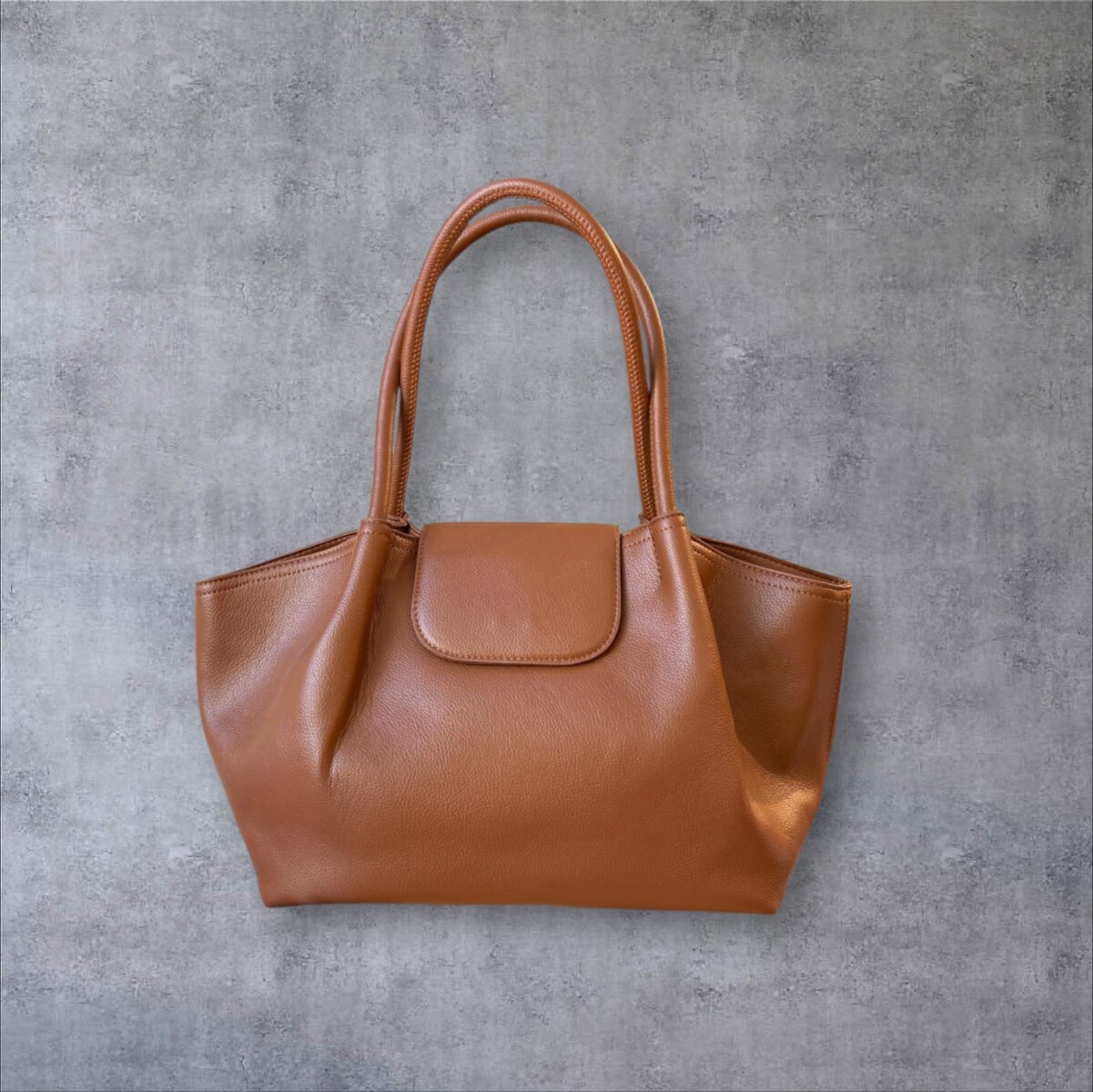 Cartera cuerina - Camel 