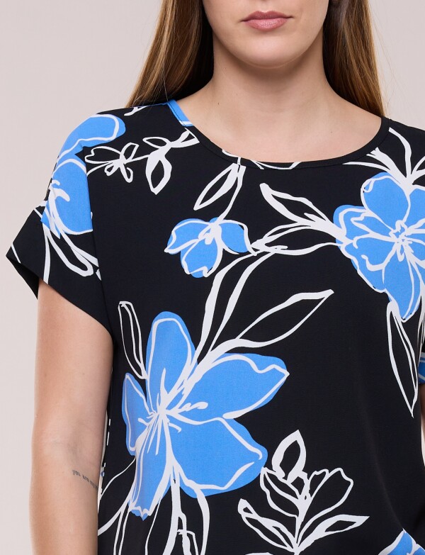 Blusa Holgada Printed NEGRO/MULTI