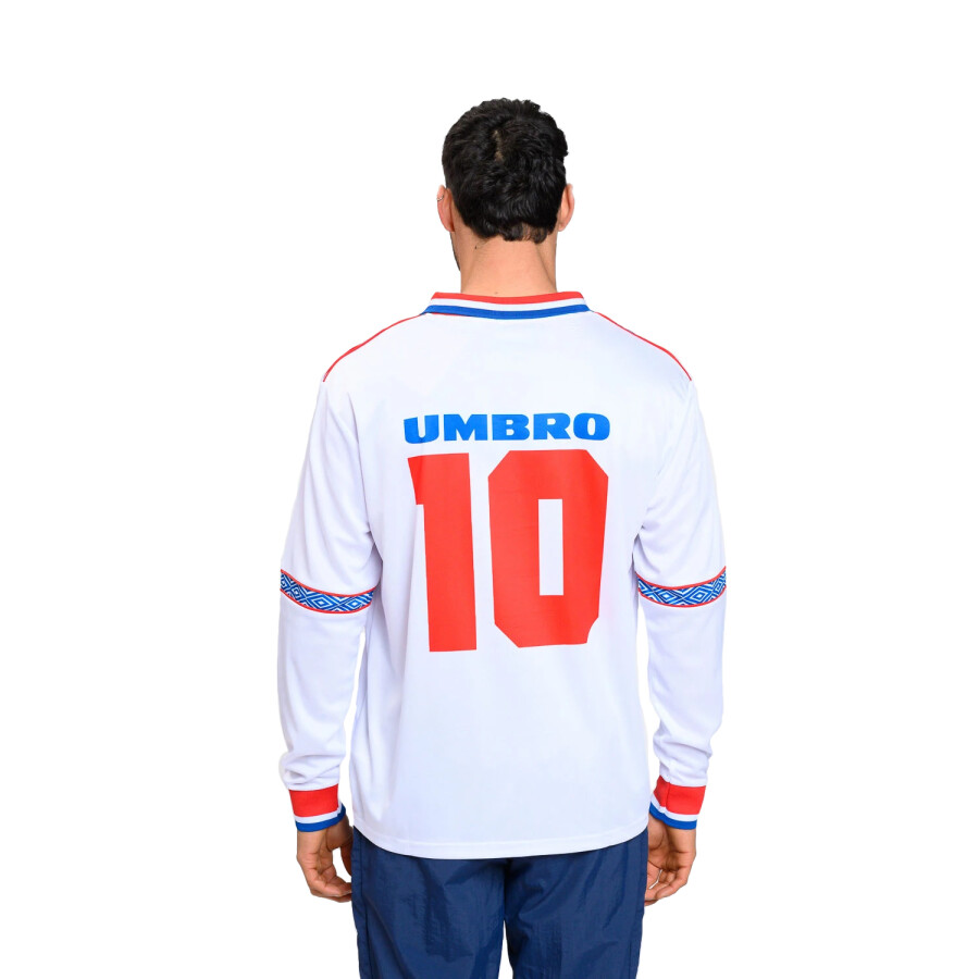 Camiseta de Hombre Umbro Retro Nacional Blanco - Azul Real - Rojo