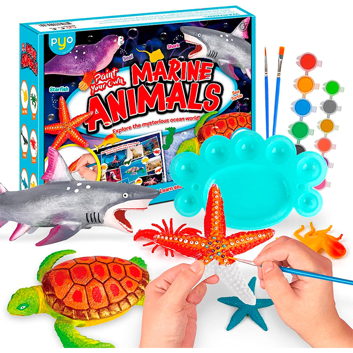 Juego De Arte Educativo Para Pintar Moldes Animales - Animales Marinos 