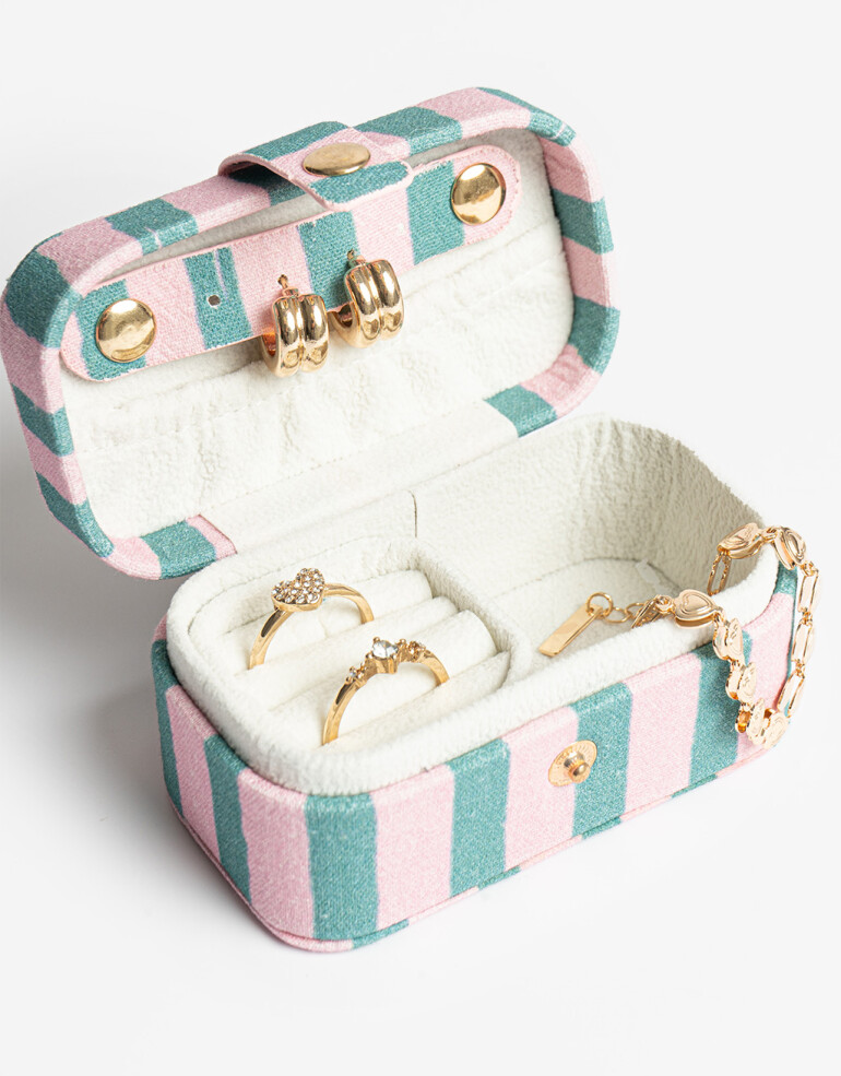 Porta Cosméticos Organizadores Organizador De Bijou Rayado - Estampado Rayas
