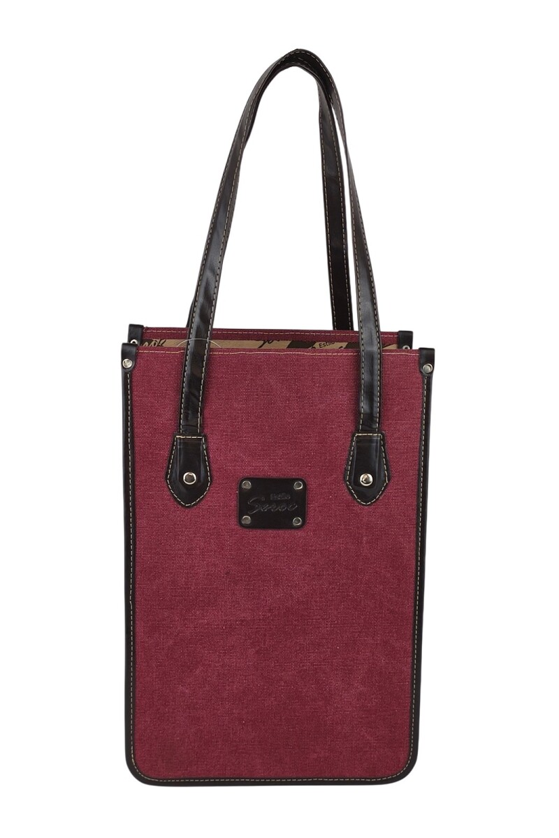 Matera tipo bolso bordó
