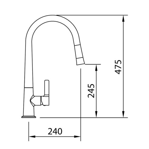 GRIFERIA DE COCINA MONOCOMANDO CLEVER PULL-DOWN CROMO
