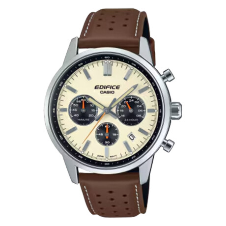 Reloj Edifice Casio en Cuero Marron 0