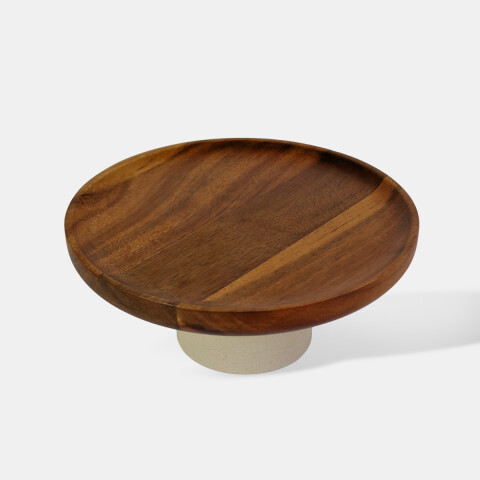 BANDEJA RED MADERA C/BASE 21.5X9.5CM Unica