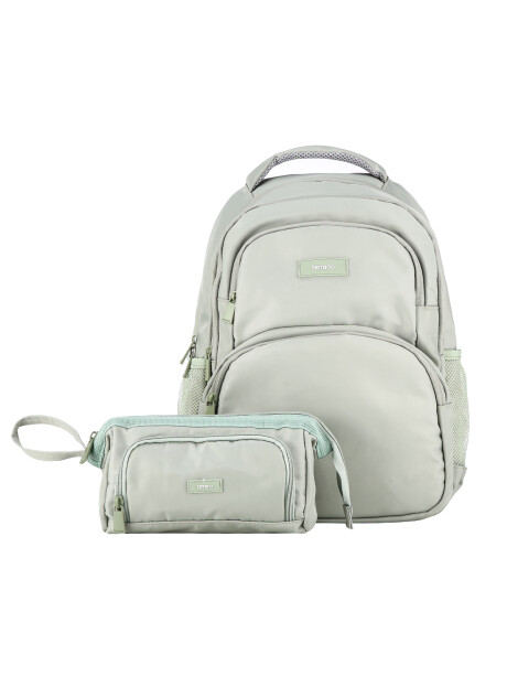 Kit Mochila y Cartuchera Quid AirFlow Oliva