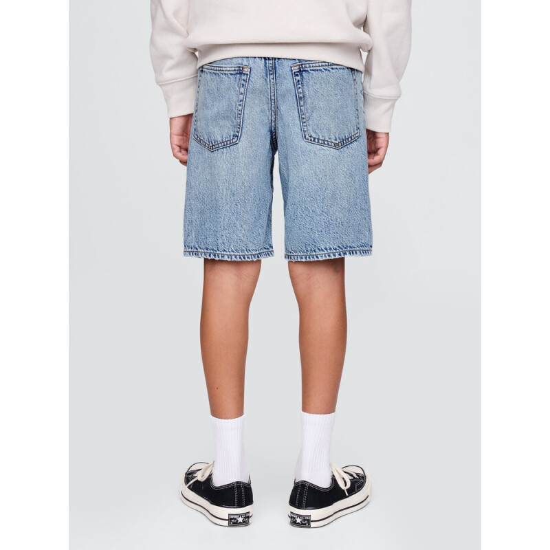 90S LOOSE DENIM SHORT - LT WASH LIGHT WASH