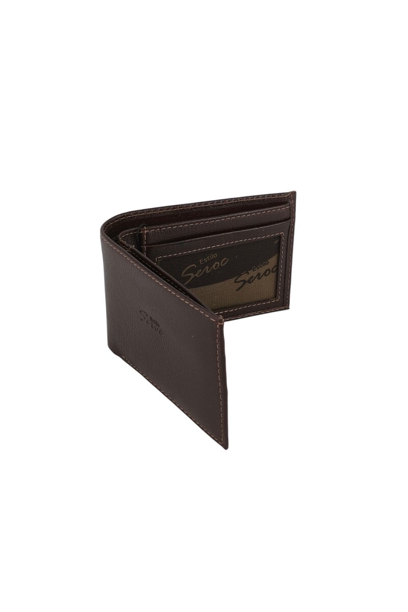 Billetera Clásica grande 100% Cuero Chocolate
