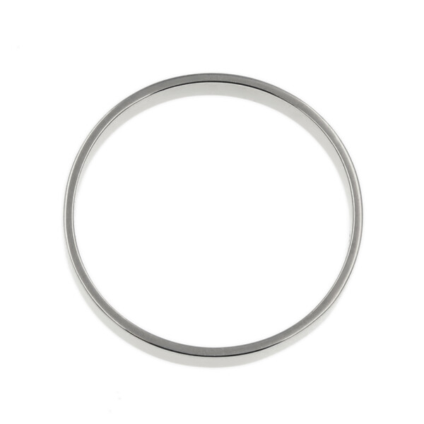 Par de alianzas chatas en oro blanco 18k de 3mm Par de alianzas chatas en oro blanco 18k de 3mm