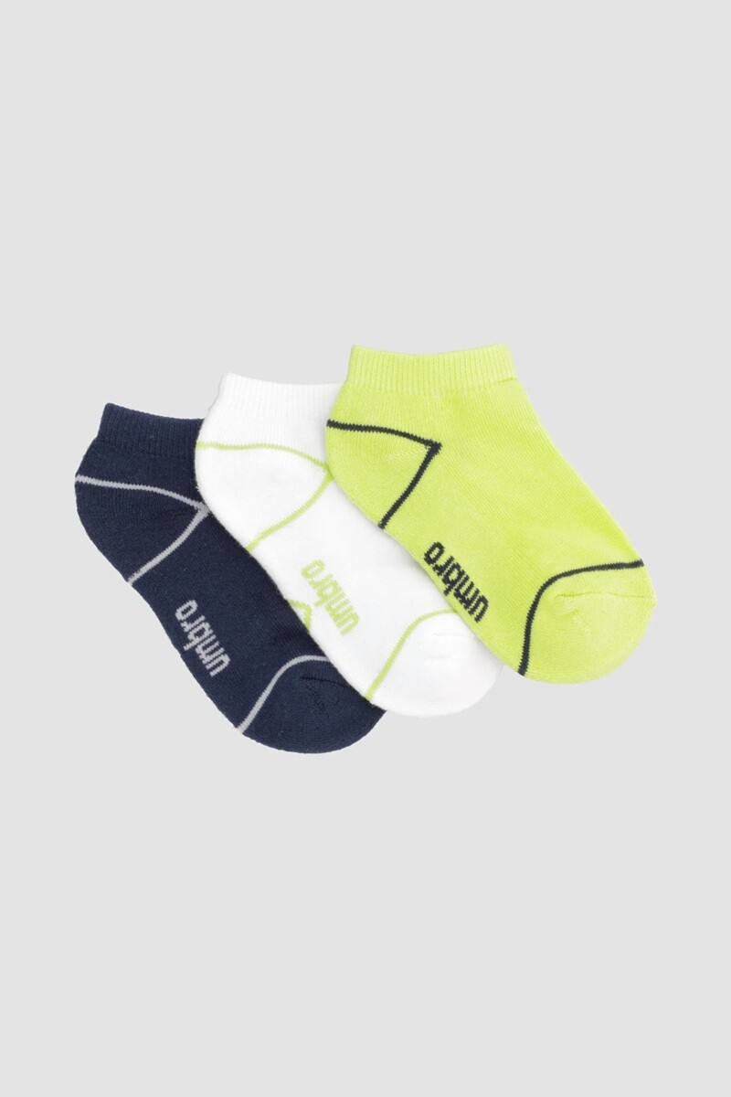 Medias Cortas Half terry pack x3 Umbro Junior - 1l9 