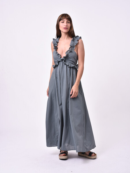 VESTIDO PUNE AZUL PIEDRA