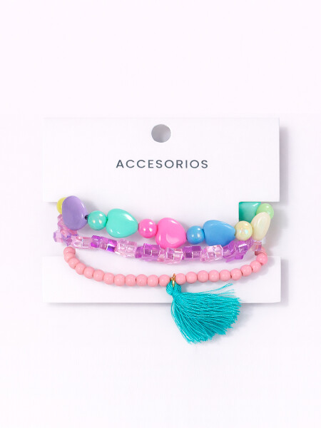 PULSERA PACK X3 MULTICOLOR