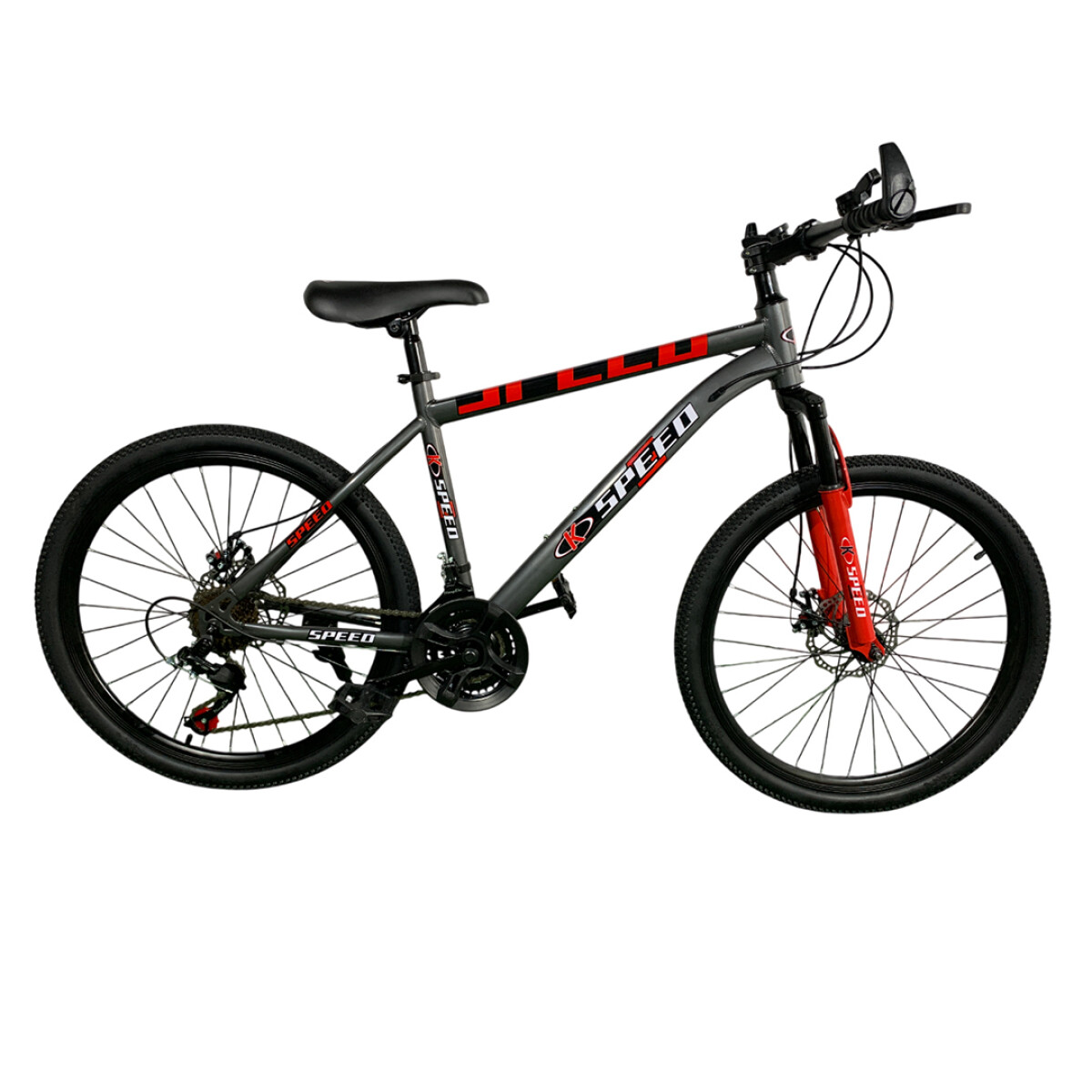 Bicicleta MTB Knex Speed Rod. 24 Gris/Blanca/Rojo Ub - BLANCO-ROJO-GRIS 