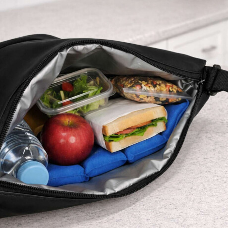 Lunchera térmica 6L con asa y correa para colgar 23x14x20cm Negro