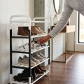 Zapatera De Metal Y Plástico 5 Estantes Organizador Zapatera De Metal Y Plástico 5 Estantes Organizador