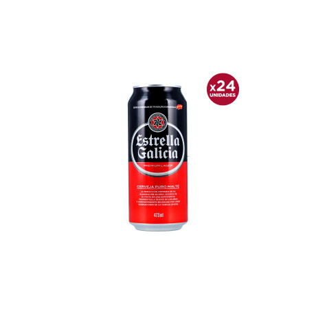 Cerveza Estrella Galicia Lata 24 unidades 473 ml