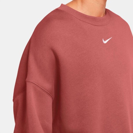 Buzo Nike Sportswear Essentials Fleece Os Media Larga De Mujer rosado