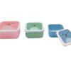 Set x3 tupper animales BUBA osito rosa