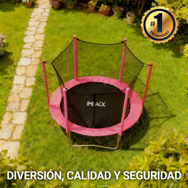 Cama Elastica 1.83 M Trampolin Saltarin Niños Adultos Grande Con Red Proteccion Imback Color Rosa Cama Elastica 1.83 M Trampolin Saltarin Niños Adultos Grande Con Red Proteccion Imback Color Rosa