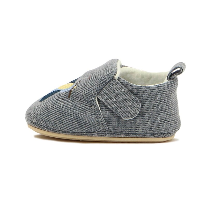 Macri Pantufla Niño/a Con Velcro Auto Gris