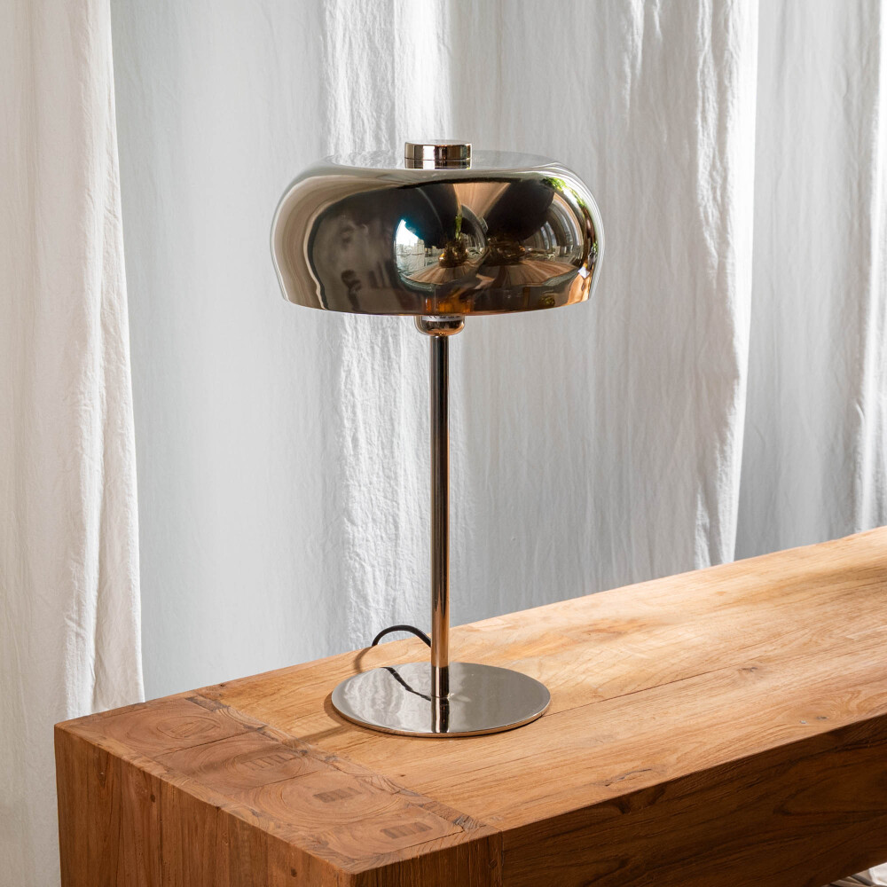 Lámpara de mesa Surin, niquel Lámpara de mesa Surin, niquel