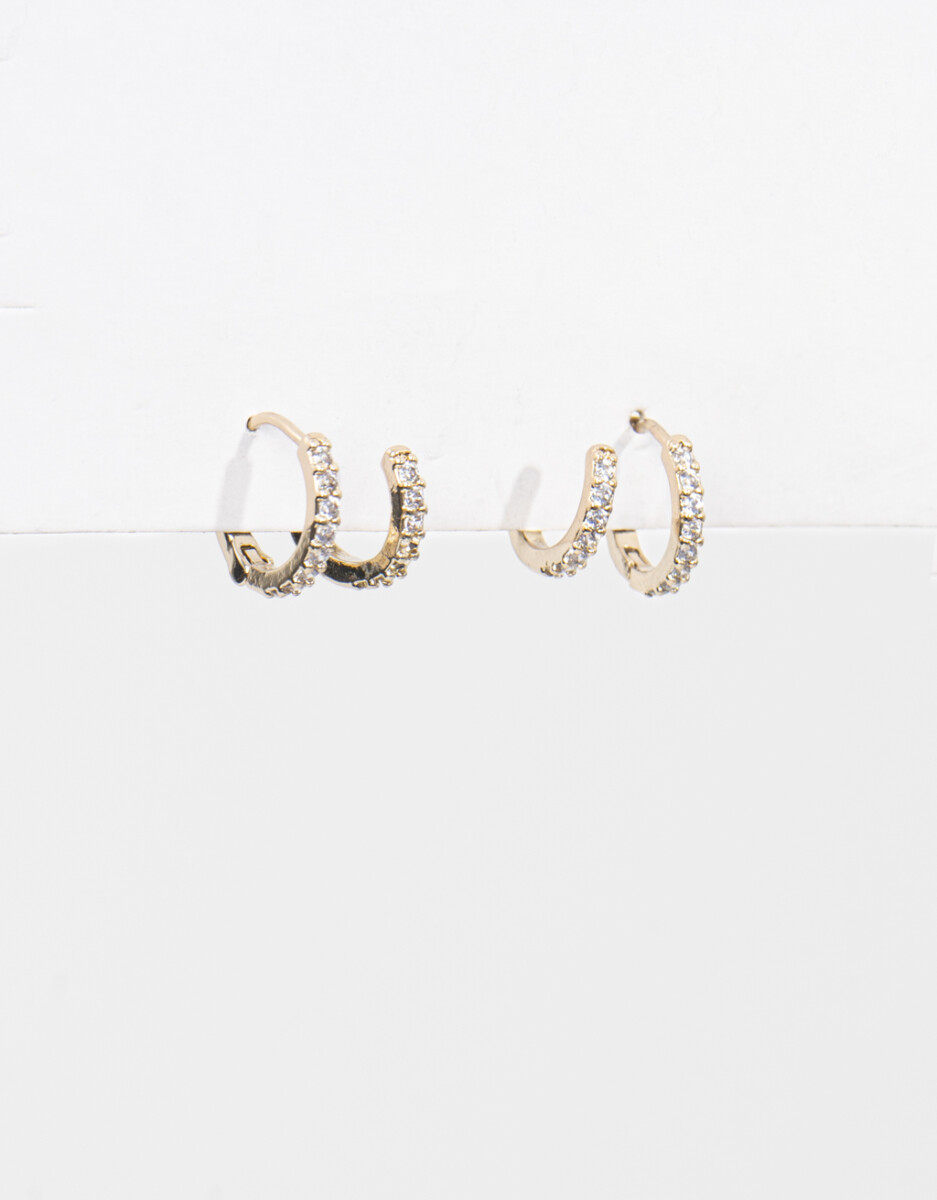 Set De Argollas Con Cubic Zirconia 