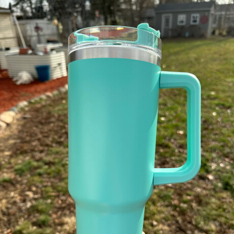 Vaso Térmico De Acero Con Asa 1200 ML Verde