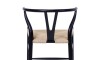 Silla Wishbone - Madera de Haya y Ratán natural Negro