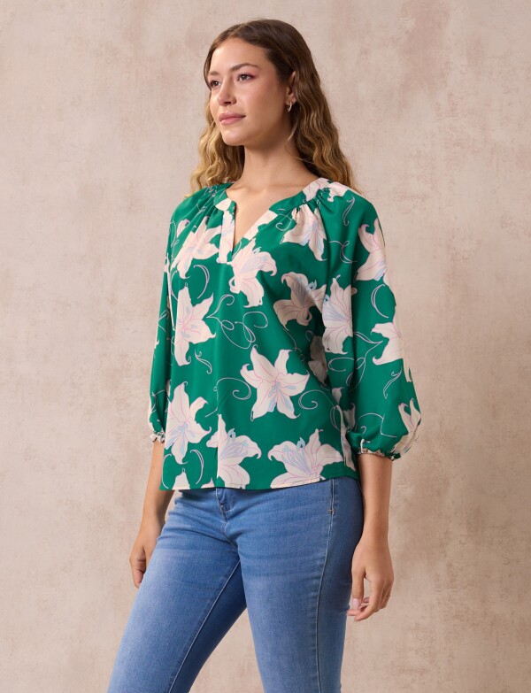 Blusa Gasa VERDE/MULTI