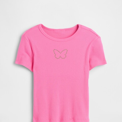 V-HS SS RIB TEE LOVE LETTER